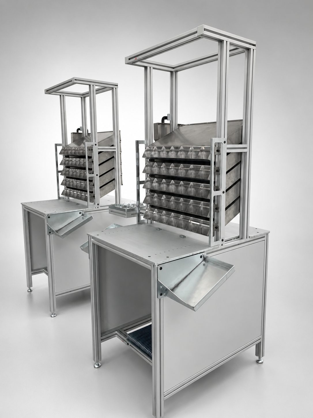 Posto de trabalho com flow rack